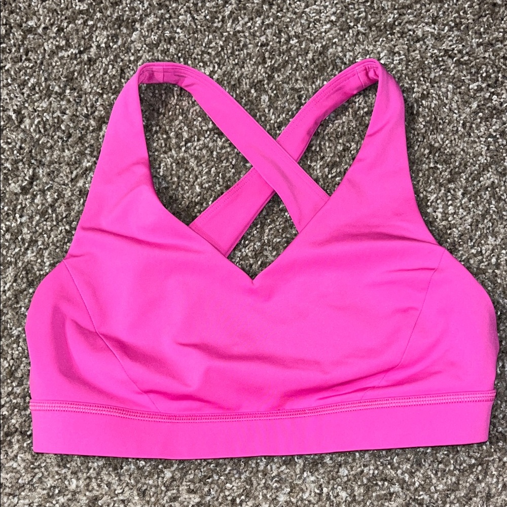 Lululemon Women's Pink Cross-Back Sports Bra 8